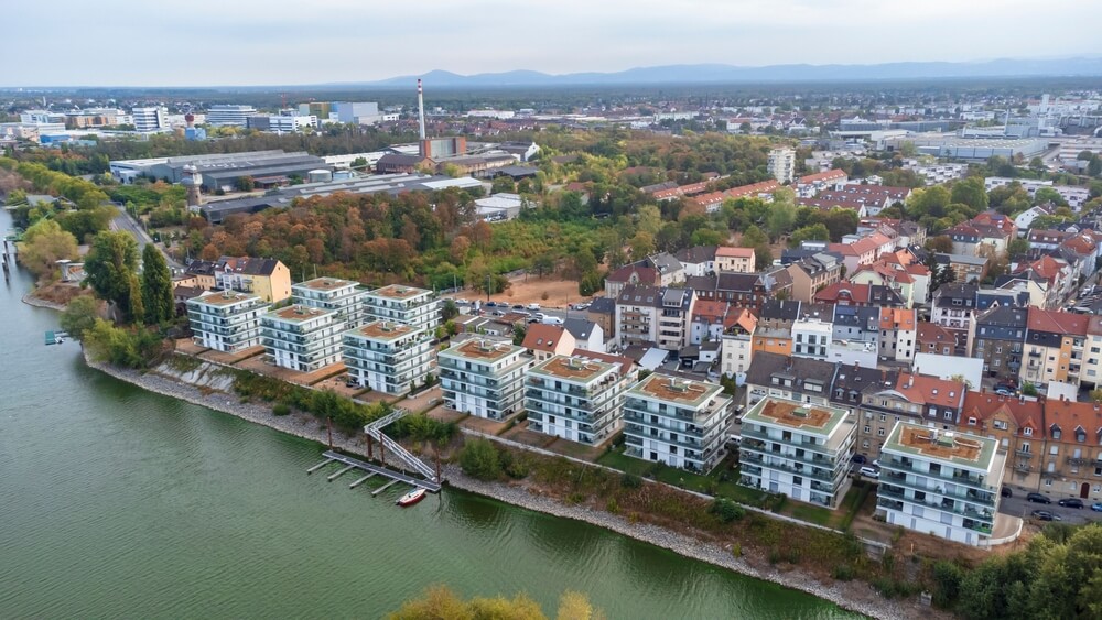 Luftaufnahme von Mannheim